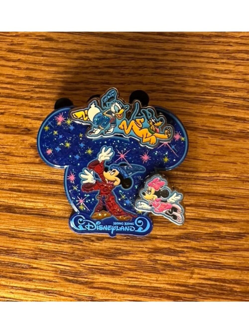 Hong Kong Disneyland Sorcerer Mickey Pin PIN 48425 Donald Minnie Mouse